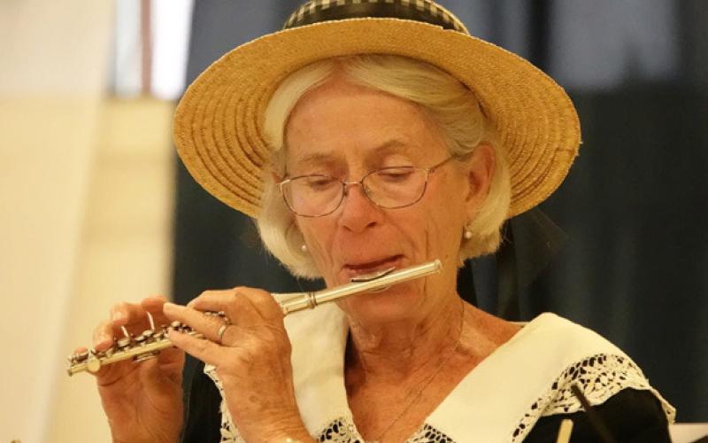 Judy Zimmerman playing in the Silverton Brass Band during their special performance Saturday night at the GWRMBB festival photo by Kevin Lemmons