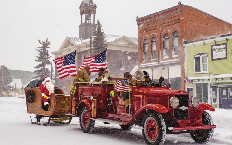 With the help of the Silverton Volunteer Fire Department, Santa made it to Silverton through a big snowstorm. Photo Credit Ray Dileo