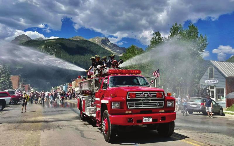 The 4th of July celebration was epic even without fireworks. The Silverton Fire Department led the parade and the water fight. Photo Credit Nathan Allan Baxter
