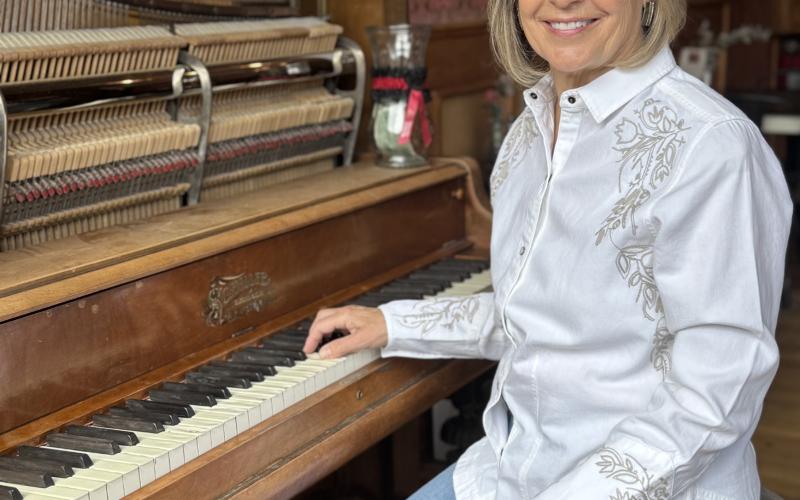 Charmaine Stewart has shared her love of piano in classrooms, churches, studios, and now at the Lacey Rose Saloon Photo by Lacey Black