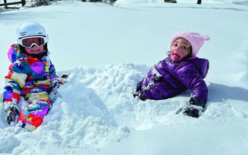 Photo credit Katey Fetch No ski lift needed for Willow Blankenship and Ava Andrade to have fun at Kendall.