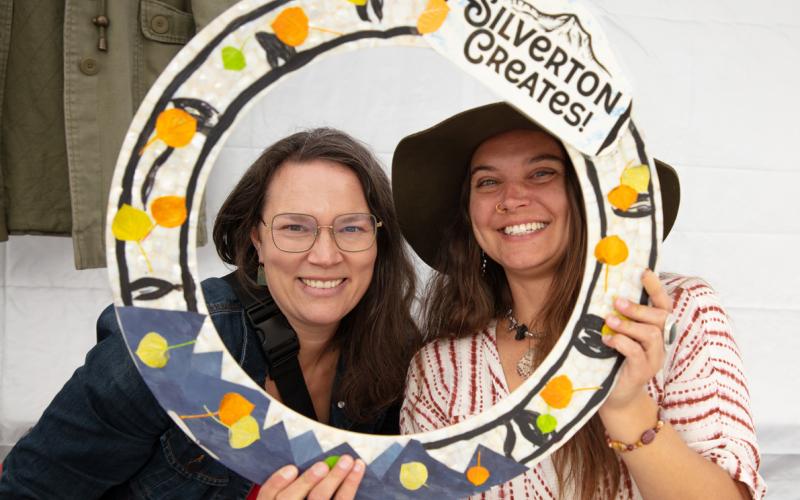Silverton Local Artists Cassandra Roof &amp; Elizabeth Rowe both had booths at the Art Festival. photo by Cracked Compass Photography