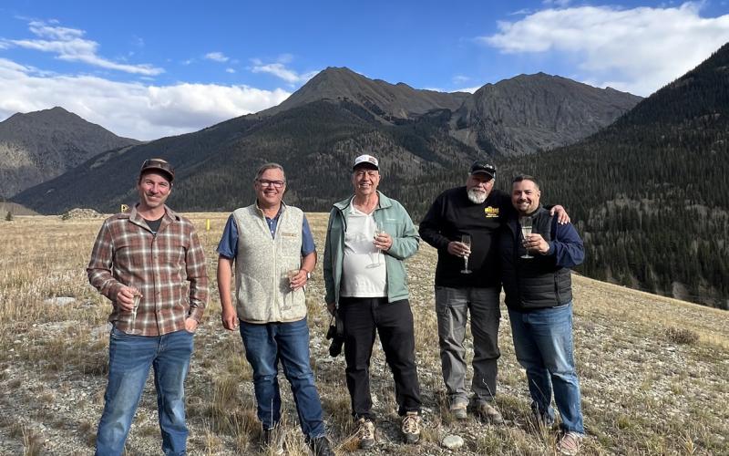 L-R: SJC Chairman Austin Lashley, Anthony Edwards, SJC Administrator Willy Tookey, SJC Commissioner Pete Maisel, Jim Harper. Photo credit DeAnne Gallegos