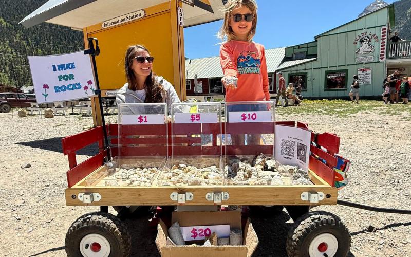 Sterling and Willow Blankenship, the next generation of local rock sellers, now have Venmo and Cash App; it is a sign of the times photo by David Dibble