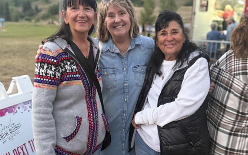 Elaine Gallegos, Tiffany DeKay &amp; Patty Andrean all spend some time catching up and reminiscing about their time growing up together here in Silverton Photo by DeAnne Gallegos