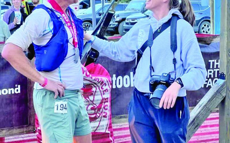 Finisher and Silverton local Bryon Powell and his wife Megan Hicks Photo Credit Geoffry Dunmore