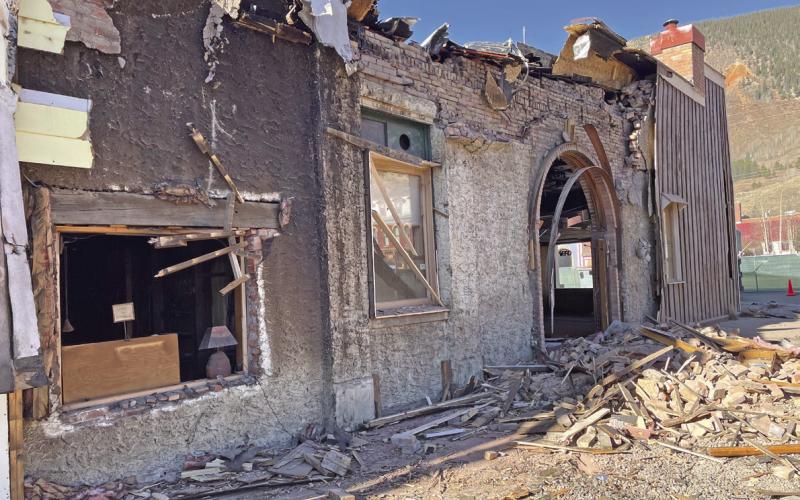 The demolition of commercial spaces on 12th and Greene. Photo credit Janice Sanders