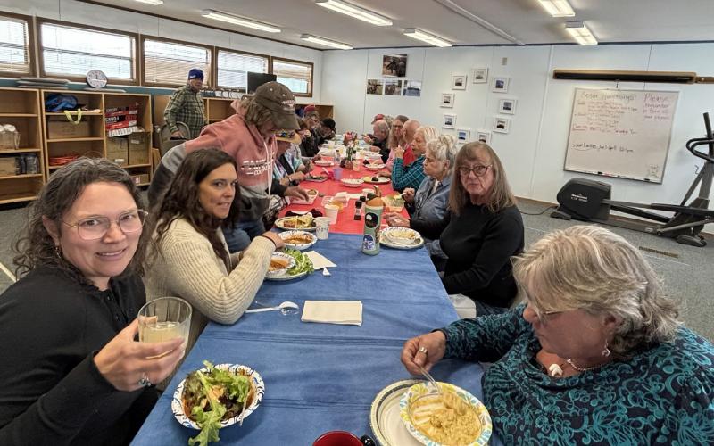 Senior lunches were a big hit with all age groups to bring the community together weekly at the Senior Center photo by Becky Joyce