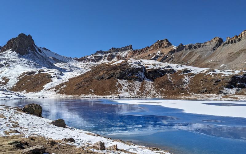 Ice Lakes with a blanket of snow. Photo Credit Rachel Lam