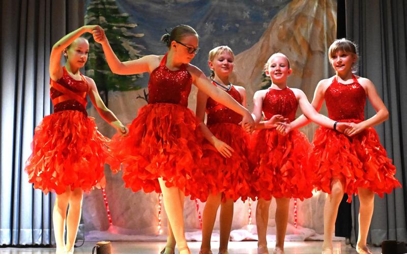 Ballet dancers at the winter dance recital. Photo credit Dave Emory