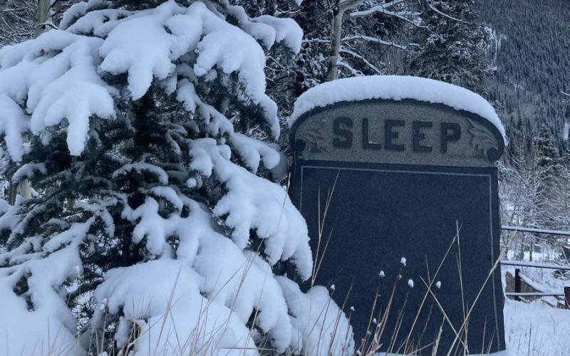 Photo by Hillary Cable Fresh November snow and short days make the Silverton Hillside Cemetery a perfect afternoon walk