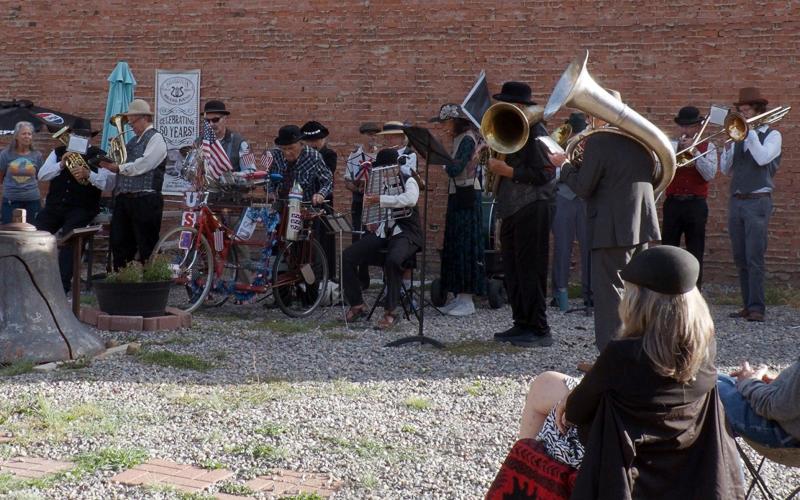 The Silverton Brass Band members and audience celebrating its 50th anniversary photo by Ray Dielo