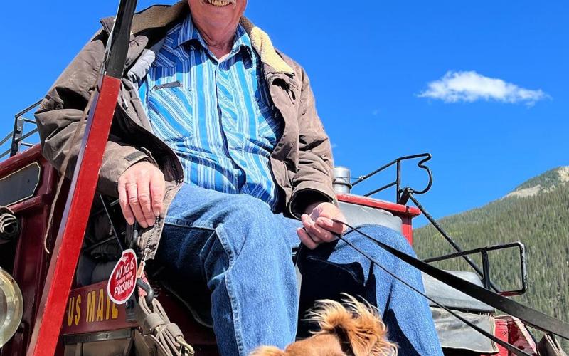 Last Sunday was the final ride for Just Horsin’ Around’s Dave Shaw, Dink the Dog and Sonny &amp; Cher. After 18 years of giving carriage rides from Old Town Square on Blair St around town all 4 are ready for retirement. We will miss them! Photo Credit: Visit Silverton