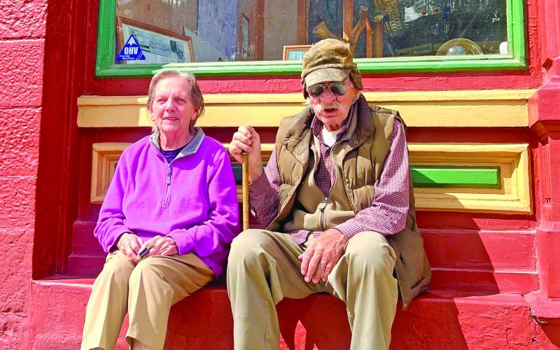 Zeke and Dorothy could often be seen on daily walks around town, this photo was taken in the spring of 2023. Photo credit DeAnne Gallegos
