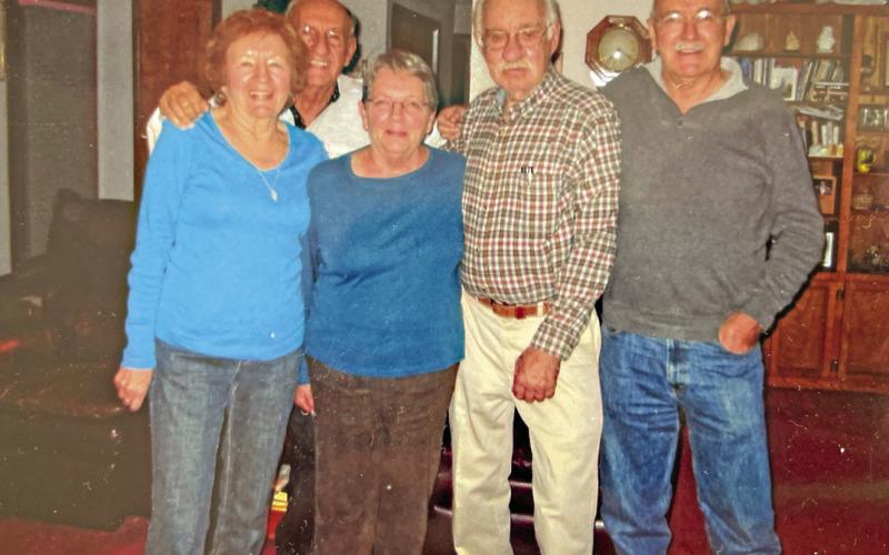 Left to right Zanoni siblings and spouses Lorna, her husband Ron, Dorothy, Zeke, and Tommy. Photo credit the Zanoni Family