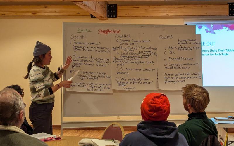 Silverton Creative District presentation on upcoming goals. Photo credit SCD
