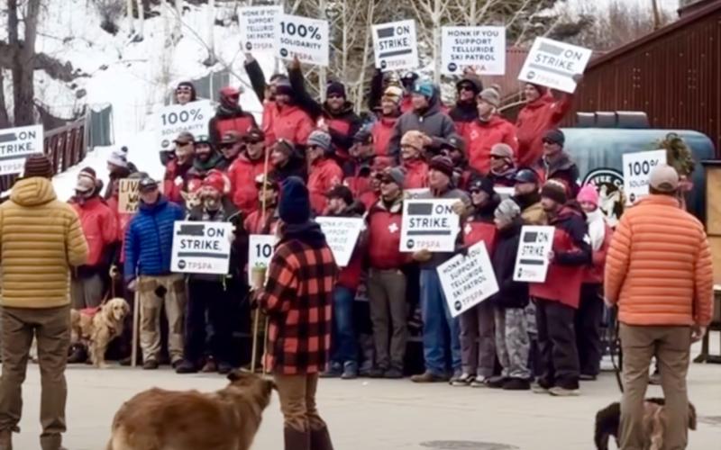 Telluride Ski Patrol strike images have made national news Photo by Telluride Times