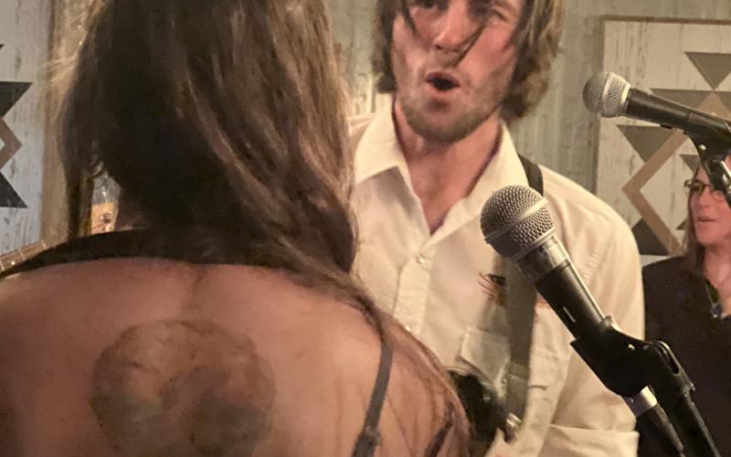 Silverton Locals Nora and Julian were lead singer for the El Bandito House Band this last Saturday night. Photo credit DeAnne Gallegos