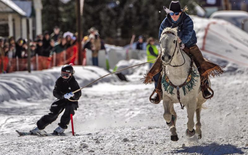 2024 Silverton Skijoring was a packed event with 93 teams. Photo Credit Wesley Berg