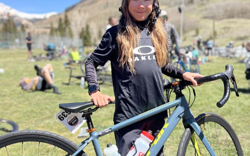 Silverton local Griff Pinto finishes his second Ironhorse. Photo credit DeAnne Gallegos