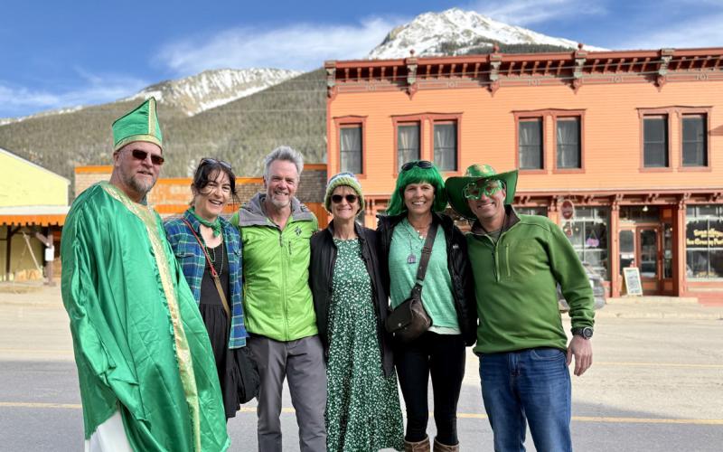 (L-R) Dr. David Brown, Dr. Yvonne Naughton, Jim Donovan, Kim Buck, Melissa Childs &amp; Billy Grimes at the St. Patricks Day Parade photo by DeAnne Gallegos