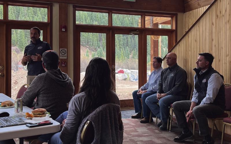 SMPA’s CEO Brad Zaporski presents to TOS Trustees and SJC Commissioners. Photo credit DeAnne Gallegos