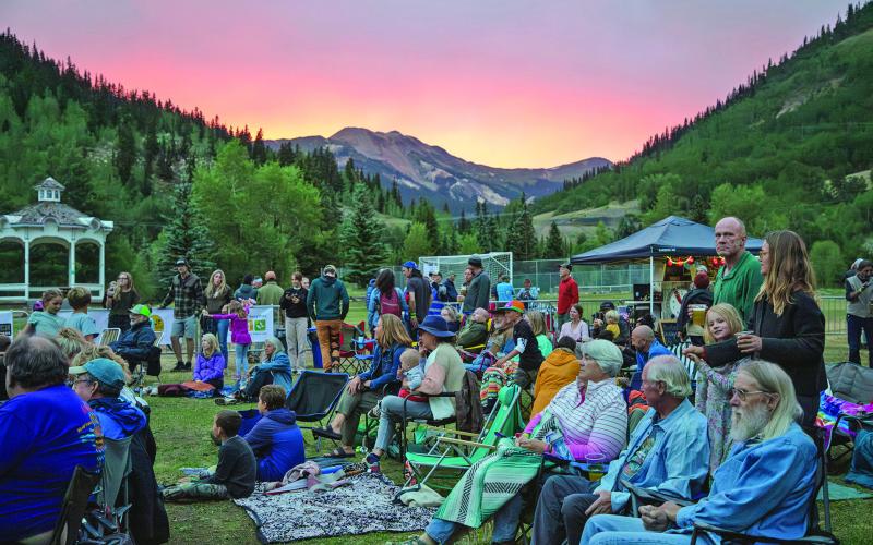 A 2023 Summer Sounds Concert at Silverton Memorial Park. Photo credit Cracked Compass Photography