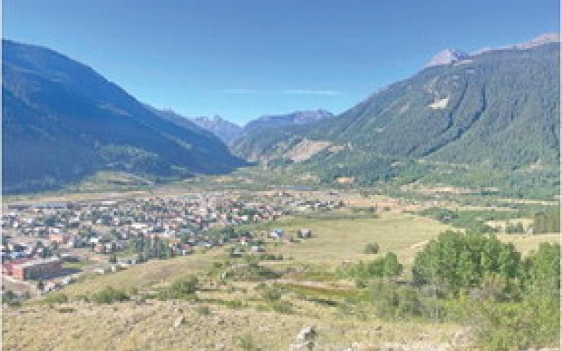 A view of Silverton that shows some of the wetlands within town limit