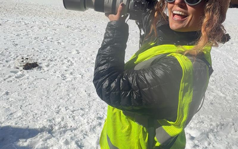Local photographer Critt Kuenning shot Silverton Skijoring for the first time this year photo by DeAnne Gallegos