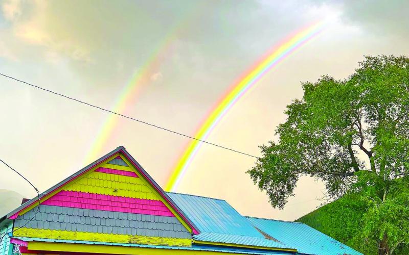 Double rainbow over Silverton