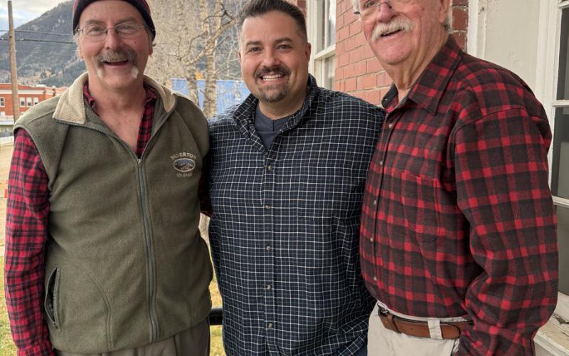 Photo by DeAnne Gallegos San Juan County Commissioner Scott Fetchenhier, Jim Harper, and Dr. Bob Brokering.