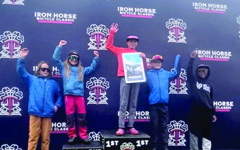 Iron Horse podium- 1st Cooper Wells, 2nd Griff Pinto, 3rd Ethan Bates 4th Patrick Matlock, 5th Dashen Prigge. Photo credit Cliff Pinto