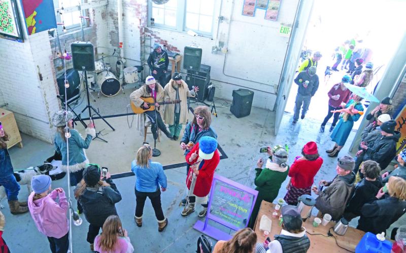 Band playing at the Powerhouse during Silverton Whiteout Photo provided by The Powerhouse Collective