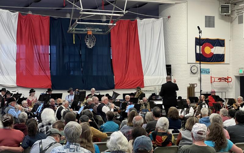 Great Western Rocky Mountain Brass Band Festival packed the school gym. Photo credit DeAnne Gallegos
