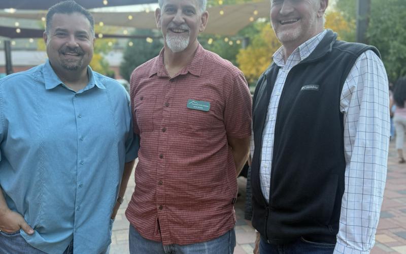 Jim Harper, Wes Berg and Jack Lewellyn attended the event hosted by the Durango Powerhouse. photo by DeAnne Gallegos