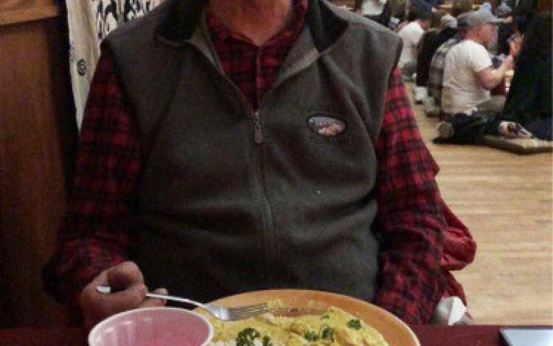 Scott Fetchenhier enjoying his meal. Photo by Kelly Fetch