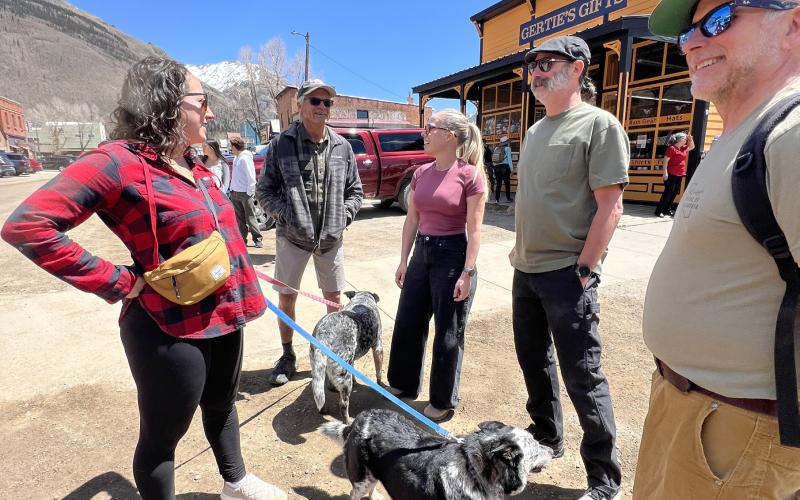 Silverton locals, including local dogs, came out to celebrate opening day. Photo credit DeAnne Gallegos