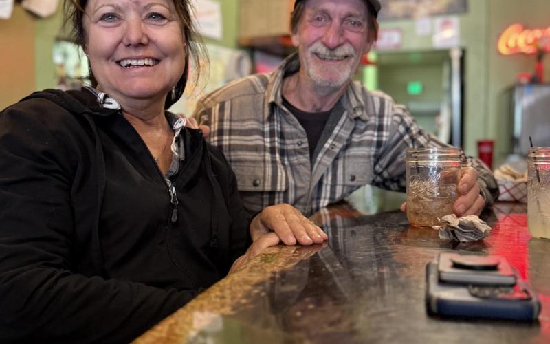 Susan and Dan Haupert at the Alpine Tavern during their first ever visit to Silverton photo by DeAnne Gallegos