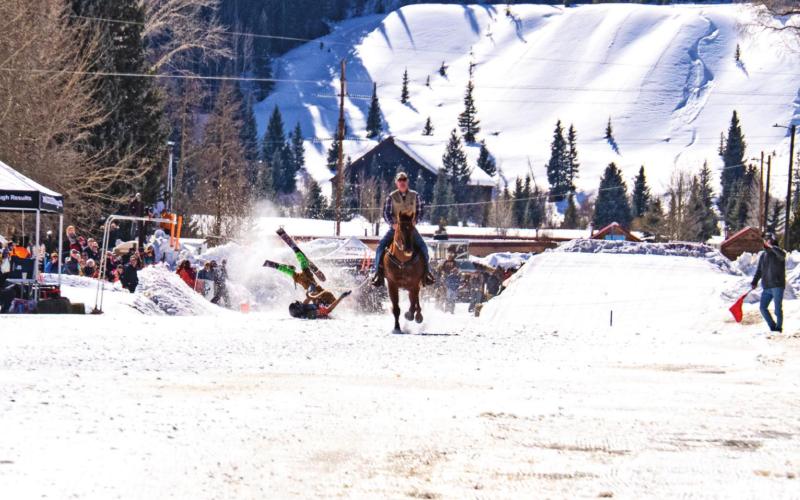 Wipeouts are also expected at Skijoring. Photo Credit Ray Dileo