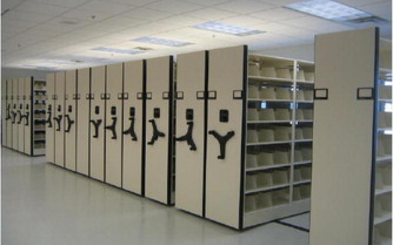 While these modern looking devices do not seem very historic, the purchase of them will enable the Allen Nossaman Archive to increase the storage capacity of the 1000 square foot vault by about 250%. While the $ 55,000 price tag may seem high, it would be about 1/ 4 the cost of new construction, even if we had the room to do that.
