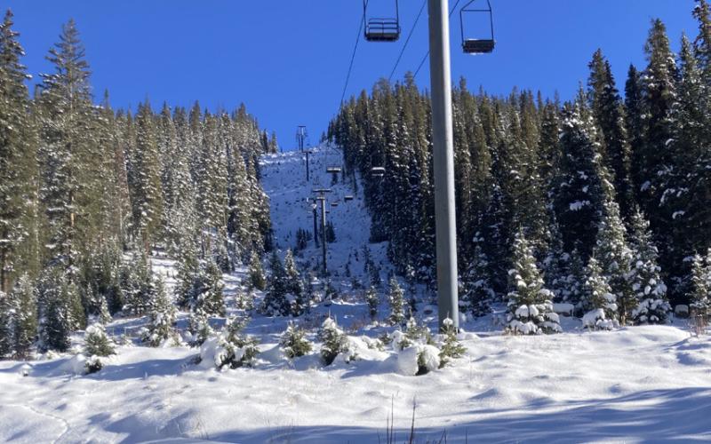Photo by Hillary Cable3 Silverton Mountain Staff have been going to the ski area every day to start preparing for ski season. This is the Silverton Mountain chairlift with fresh snow from the last storm