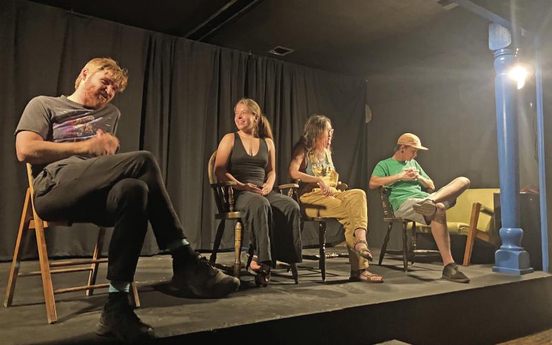 A Theater Group getting ready for their upcoming events Photo by Nate Smith