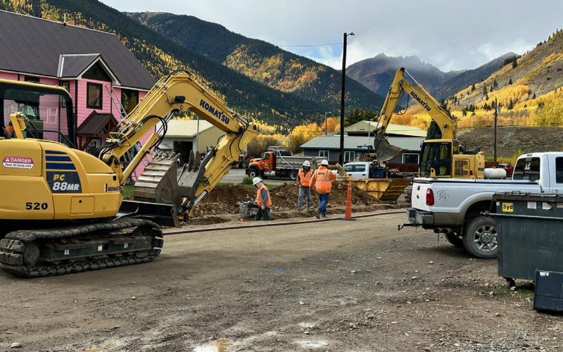 7th street was getting dug up for sewer repairs. photo by Ray Dileo