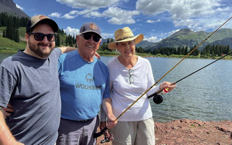 Two former Silverton High School pals Jake &amp; Sandra class of 1960 went fishing together last week with her grandson &amp; his daughter. Molas Lake was the perfect way to talk about years gone past while making new memories. Photo Credit Silverton Area Chamber of Commerce