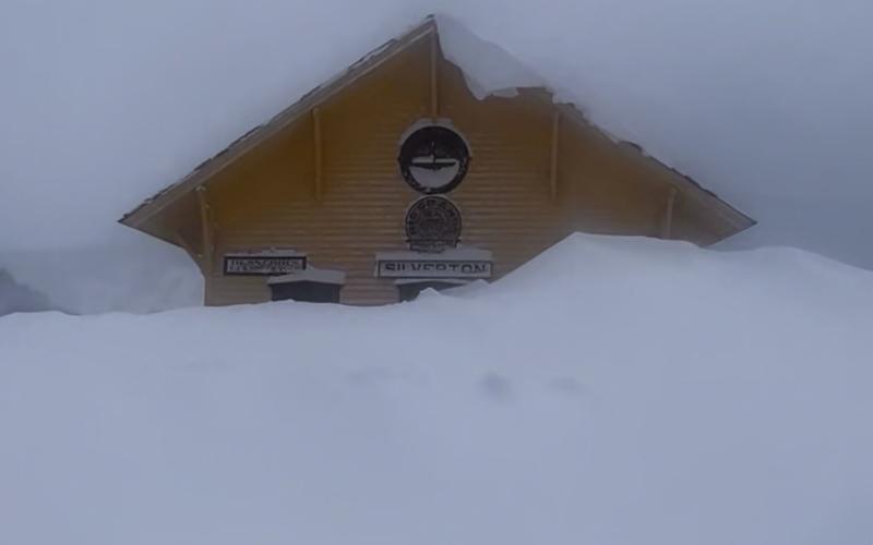 Silverton depot buried in snow. Photo by DeAnne Gallegos