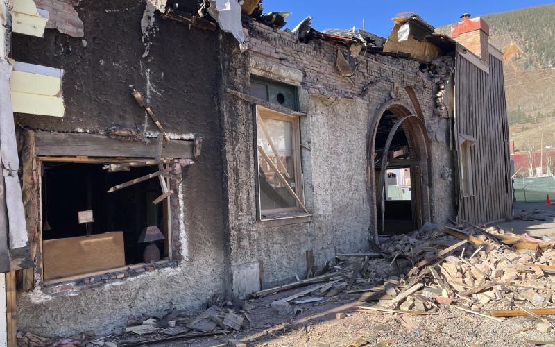 The demolition of commercial spaces on 12th and Greene. Photo credit Janice Sanders