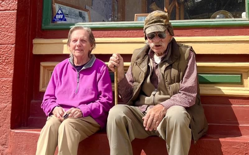 Zeke and Dorothy Zanoni could often be seen on daily walks around town, this photo was taken in the spring of 2023. Photo credit DeAnne Gallegos