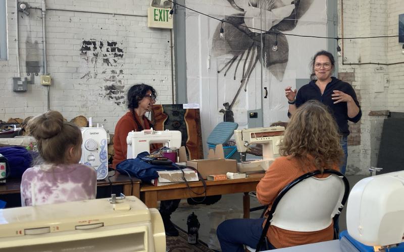 Sewing class Taught by Cassandra Roof During Silverton Creates!. Photo submitted by SPC