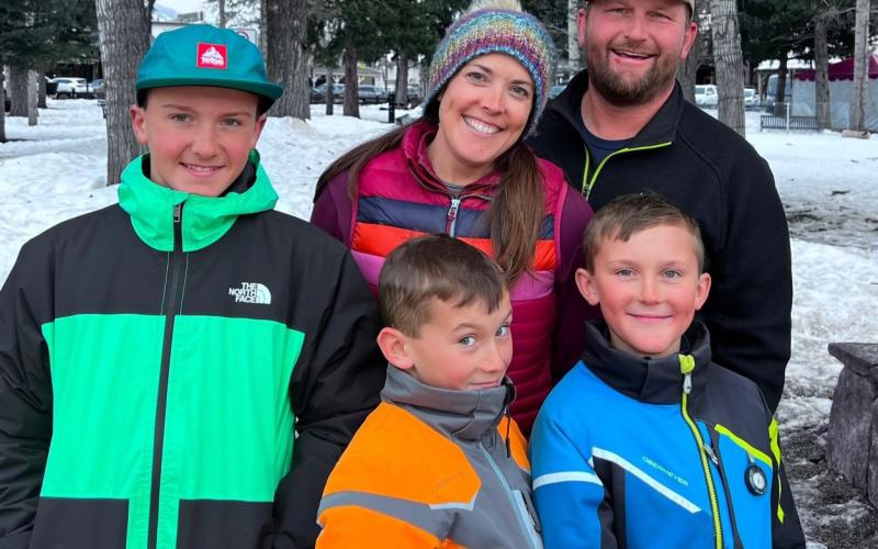 The Kranker family enjoys winter sport. Photo credit Dayna Kranker