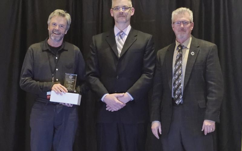 Jim Donovan (left) with Mike Willis and Nathan Fogg. Photo credit Vicki Shaffer